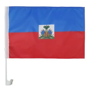 Drapeau de voiture HAÏTI 45x30cm - Carflag HAÏTIEN 30 x 45 cm