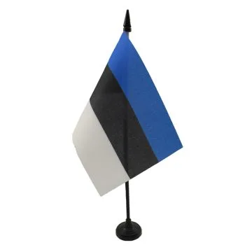DRAPEAU DE TABLE ESTONIE 15x10cm - PETIT DRAPEAUX DE BUREAU ESTONIEN 10 x 15 cm