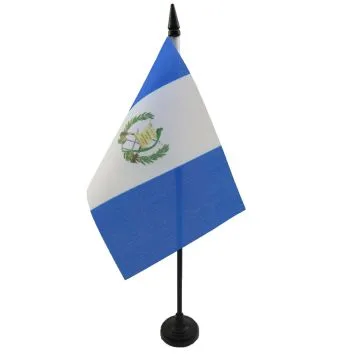 DRAPEAU DE TABLE GUATEMALA 15x10cm - PETIT DRAPEAUX DE BUREAU GUATÉMALTÈQUE 10 x 15 cm