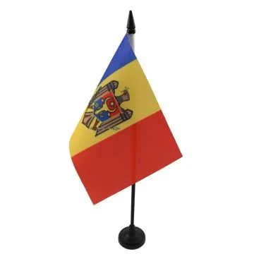 DRAPEAU DE TABLE MOLDAVIE 15x10cm - PETIT DRAPEAUX DE BUREAU MOLDAVE 10 x 15 cm