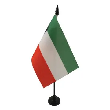 DRAPEAU DE TABLE KOWEÏT 15x10cm - PETIT DRAPEAUX DE BUREAU KOWEÏTIEN 10 x 15 cm