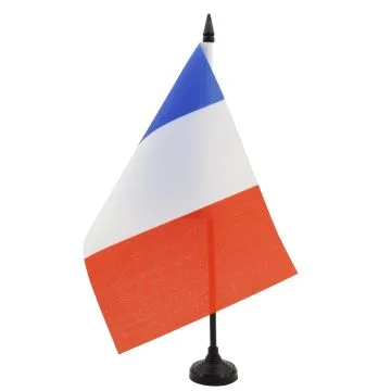 DRAPEAU DE TABLE FRANCE 21x14cm - PETIT DRAPEAUX DE BUREAU FRANÇAIS 14 x 21 cm