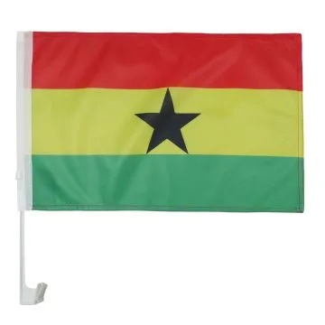 Drapeau de voiture GHANA 45x30cm - Carflag GHANÉEN  30 x 45 cm