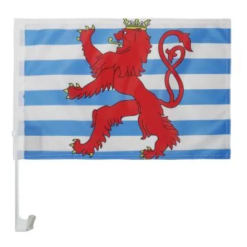 Drapeau de voiture Luxembourg avec lion 45x30cm - Carflag luxembourgeois 30 x 45 cm