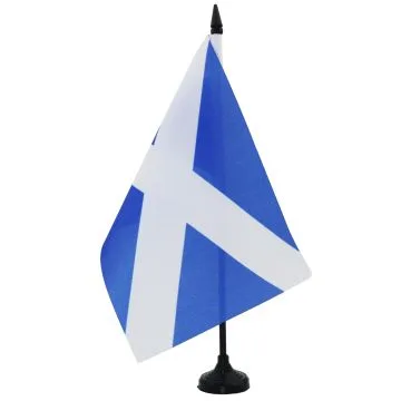 DRAPEAU DE TABLE ECOSSE 21x14cm - PETIT DRAPEAUX DE BUREAU ÉCOSSAIS 14 x 21 cm
