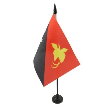 DRAPEAU DE TABLE PAPOUASIE 15x10cm - PETIT DRAPEAUX DE BUREAU PAPOUASIEN 10 x 15 cm