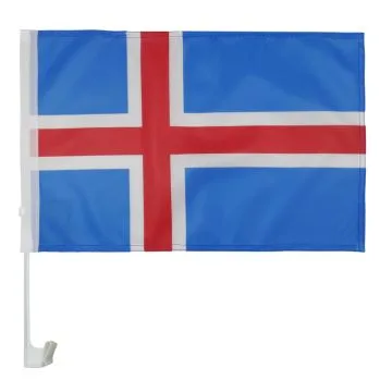 Drapeau de voiture ISLANDE 45x30cm - Carflag ISLANDAIS 30 x 45 cm