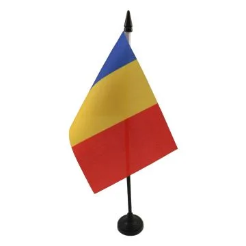 DRAPEAU DE TABLE TCHAD 15x10cm - PETIT DRAPEAUX DE BUREAU TCHADIEN 10 x 15 cm
