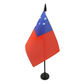 DRAPEAU DE TABLE SAMOA 15x10cm - PETIT DRAPEAUX DE BUREAU SAMOAN  10 x 15 cm