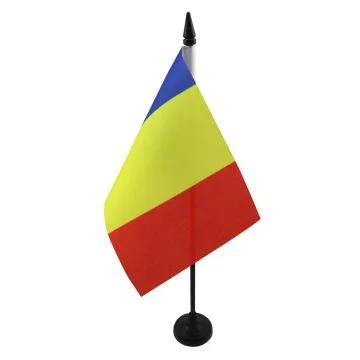 DRAPEAU DE TABLE ROUMANIE 15x10cm - PETIT DRAPEAUX DE BUREAU ROUMAIN 10 x 15 cm