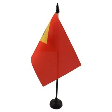 DRAPEAU DE TABLE TIMOR ORIENTAL 15x10cm - PETIT DRAPEAUX DE BUREAU TIMORAIS 10 x 15 cm