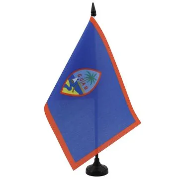 DRAPEAU DE TABLE GUAM 21x14cm - PETIT DRAPEAUX DE BUREAU AMÉRICAIN 14 x 21 cm
