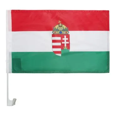 Drapeau de voiture HONGRIE AVEC ARMES 45x30cm - Carflag HONGROIS 30 x 45 cm