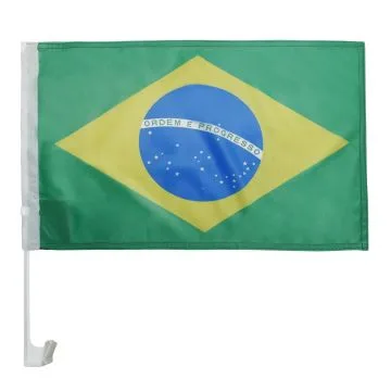 Drapeau de voiture BRÉSIL 45x30cm - Carflag BRÉSILIEN 30 x 45 cm