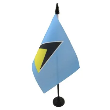 DRAPEAU DE TABLE SAINTE LUCIE 15x10cm - PETIT DRAPEAUX DE BUREAU SAINT-LUCIEN 10 x 15 cm