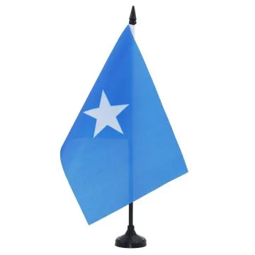 DRAPEAU DE TABLE SOMALIE 21x14cm - PETIT DRAPEAUX DE BUREAU SOMALIEN 14 x 21 cm
