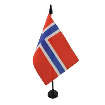 DRAPEAU DE TABLE NORVÈGE 15x10cm - PETIT DRAPEAUX DE BUREAU NORVÉGIEN 10 x 15 cm