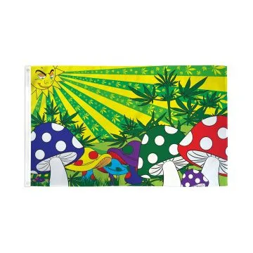 Magic Mushroom Flag 2' x 3' 100D polyester grommets