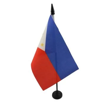 DRAPEAU DE TABLE PHILIPPINES 15x10cm - PETIT DRAPEAUX DE BUREAU PHILIPPIN 10 x 15 cm