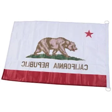 Drapeau Californie 90x60cm - Drapeau californien - Etat américain - USA - Etats-Unis 60 x 90 cm Spécial Extérieur - Drapeaux