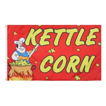 Kettle Corn Flag 2' x 3' 100D polyester grommets
