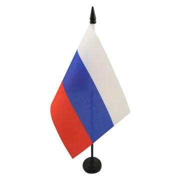 DRAPEAU DE TABLE RUSSIE 15x10cm - PETIT DRAPEAUX DE BUREAU RUSSE 10 x 15 cm
