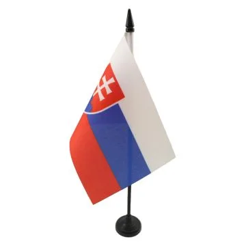 DRAPEAU DE TABLE SLOVAQUIE 15x10cm - PETIT DRAPEAUX DE BUREAU SLOVAQUE 10 x 15 cm