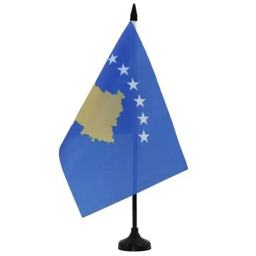 DRAPEAU DE TABLE KOSOVO 21x14cm - PETIT DRAPEAUX DE BUREAU KOSOVARD 14 x 21 cm