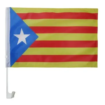 Drapeau de voiture Catalogne Estelada 45x30cm - Carflag catalan indépendentiste - Cataluña 30 x 45 cm