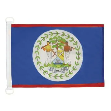 PAVILLON NAUTIQUE BELIZE 45x30cm - DRAPEAU DE BATEAU BÍ?LIZIEN 30 x 45 cm