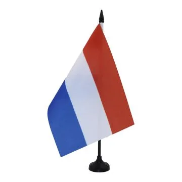 DRAPEAU DE TABLE PAYS-BAS 21x14cm - PETIT DRAPEAUX DE BUREAU HOLLANDAIS 14 x 21 cm