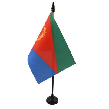DRAPEAU DE TABLE ERYTHRÉE 15x10cm - PETIT DRAPEAUX DE BUREAU ÉRYTHRÉEN 10 x 15 cm