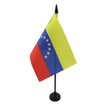 DRAPEAU DE TABLE VÉNÉZUELA 15x10cm - PETIT DRAPEAUX DE BUREAU VÉNÉZUELIEN 10 x 15 cm