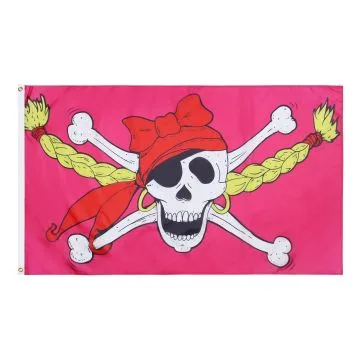 Pirate Girl Flag 2' x 3' 100D polyester grommets