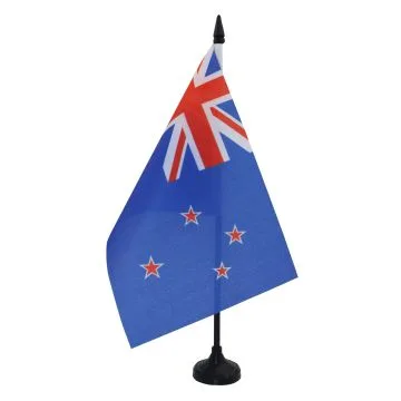 DRAPEAU DE TABLE NOUVELLE-ZÉLANDE 21x14cm - PETIT DRAPEAUX DE BUREAU NÉO-ZÉLANDAIS 14 x 21 cm