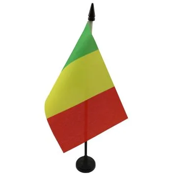 DRAPEAU DE TABLE MALI 15x10cm - PETIT DRAPEAUX DE BUREAU MALIEN 10 x 15 cm