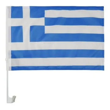 Drapeau de voiture GRÍ?CE 45x30cm en maille bloquée - Carflag GREC 30 x 45 cm