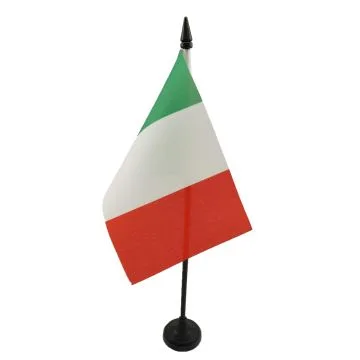 DRAPEAU DE TABLE ITALIE 15x10cm - PETIT DRAPEAUX DE BUREAU ITALIEN 10 x 15 cm