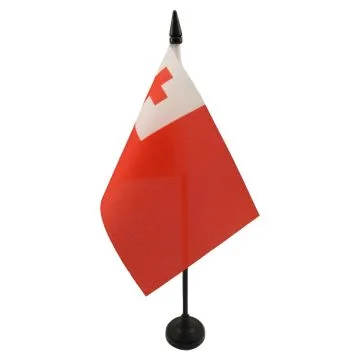 DRAPEAU DE TABLE TONGA 15x10cm - PETIT DRAPEAUX DE BUREAU TONGIEN 10 x 15 cm