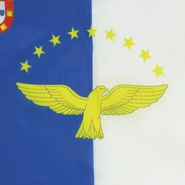PAVILLON NAUTIQUE AÍ?ORES 45x30cm - DRAPEAU DE BATEAU PORTUGAIS - PORTUGAL 30 x 45 cm