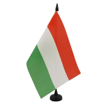 DRAPEAU DE TABLE HONGRIE 21x14cm - PETIT DRAPEAUX DE BUREAU HONGROIS 14 x 21 cm