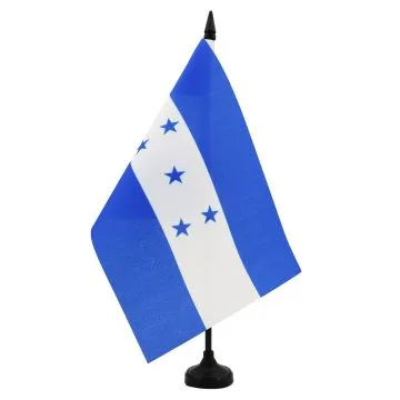 DRAPEAU DE TABLE HONDURAS 21x14cm - PETIT DRAPEAUX DE BUREAU HONDURIEN 14 x 21 cm
