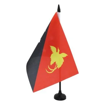 DRAPEAU DE TABLE PAPOUASIE 21x14cm - PETIT DRAPEAUX DE BUREAU PAPOUASIEN 14 x 21 cm