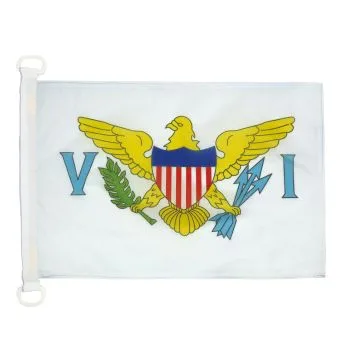 PAVILLON NAUTIQUE IIES VIERGES DES ETATS-UNIS 45x30cm - DRAPEAU DE BATEAU AMÍ?RICAIN 30 x 45 cm