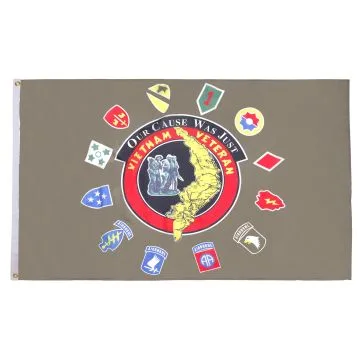 DRAPEAU VÉTÉRANS DU VIÊT NAM 150x90cm - DRAPEAU VÉTÉRAN DU VIETNAM 90 x 150 cm - DRAPEAUX
