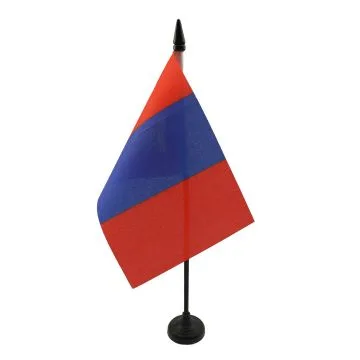 DRAPEAU DE TABLE MONGOLIE 15x10cm - PETIT DRAPEAUX DE BUREAU MONGOL 10 x 15 cm
