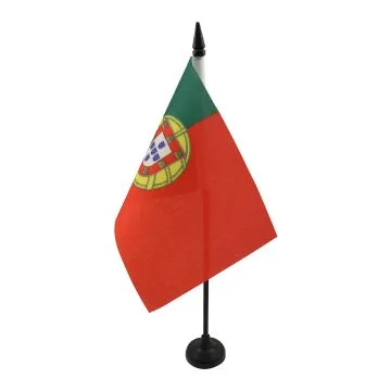 DRAPEAU DE TABLE PORTUGAL 15x10cm - PETIT DRAPEAUX DE BUREAU PORTUGAIS 10 x 15 cm