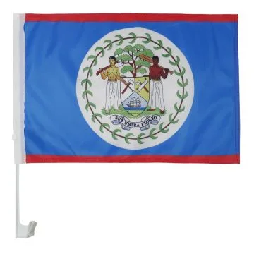 Drapeau de voiture BELIZE 45x30cm - Carflag BÉLIZIEN 30 x 45 cm