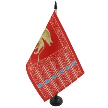 DRAPEAU DE TABLE VENISE 21x14cm - PETIT DRAPEAUX DE BUREAU DE VENEZIA 14 x 21 cm