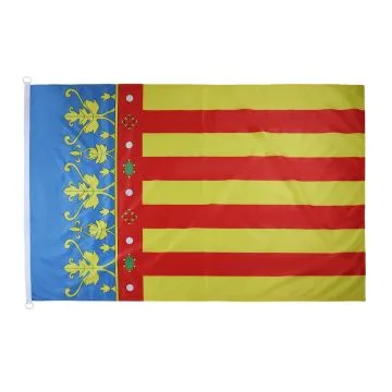 DRAPEAU COMMUNAUTÍ? VALENCIENNE 150x90cm - DRAPEAU DE VALENCE - ESPAGNE 90 x 150 cm Spécial Extérieur - DRAPEAUX